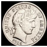 1914-S Silver Barber Dime CLOSELY UNCIRCULATED
