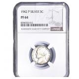 1942 Jefferson Nickel NGC PF64