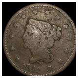 1842 Braided Hair Large Cent NICELY CIRCULATED