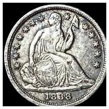 1838 Silver Half Dime No Drapery CLOSELY  UNCIRCU