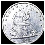 1875-S Silver Seated Liberty Half Dollar  CLOSELY