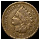 1909-S Indian Head Cent ABOUT UNCIRCULATED