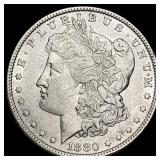 1880-O Micro O Silver Morgan Dollar CHOICE AU