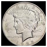 1923-D Silver Peace Dollar ABOUT UNCIRCULATED