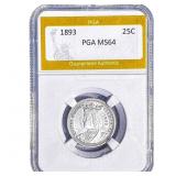 1893 Isabella Silver Quarter PGA MS64