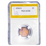 1916-S Walking Liberty Cent PGA AU58