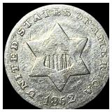 1852 Silver Three-Cent Piece LIGHTLY CIRCULATED