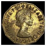 1954 Great Britain Nickel 3 Pence - Victoria NEARL