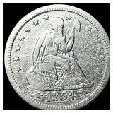 1854 Arrows Seated Liberty Quarter LIGHTLY CIRCULA