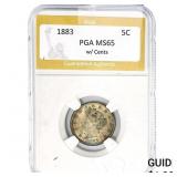 1883 Liberty Victory Nickel PGA MS65 w/ Cents