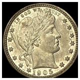 1905 Barber Silver Quarter CHOICE PROOF