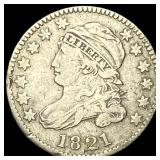 1821 Capped Bust Dime ABOUT UNCIRCULATED