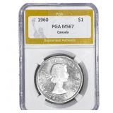 1960 Canada Silver Dollar PGA MS67