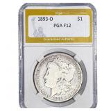 1893-O Morgan Silver Dollar PGA F12