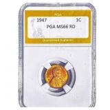 1947 Wheat Cent PGA MS66 RD