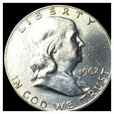 1962-D Silver Half Dollar Franklin CHOICE BU