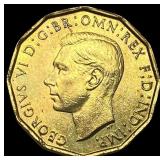 1942 Great Britain Nickel 3 Pence - George VI NEAR