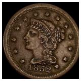 1852 Braided Hair Large Cent NEARLY UNCIRCULATED