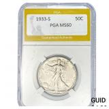 1933-S Walking Liberty Half Dollar PGA MS60