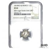 1810 Mexico Silver 1/2 Reale NGC XF40