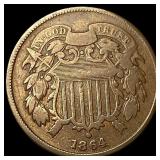 1864 Copper Two-Cent Piece LIGHTLY CIRCULATED