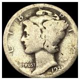 1921 Silver Mercury Dime NICELY CIRCULATED