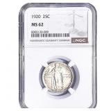 1920 Standing Liberty Quarter NGC MS62