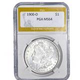 1900-O Morgan Silver Dollar PGA MS64
