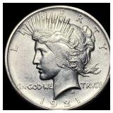 1921 Silver Peace Dollar CLOSELY UNCIRCULATED