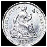 1871 Silver Half Dime UNCIRCULATED