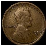 1909-S Lincoln Wheat Cent ABOUT UNCIRCULATED