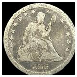 1875 Silver Seated Liberty Quarter NICELY  CIRCUL