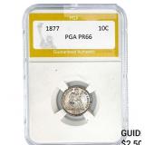 1877 Seated Liberty Dime PGA PR66