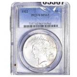 1922 Silver Peace Dollar PCGS MS63