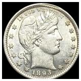 1893 Silver Barber Quarter UNCIRCULATED