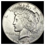 1934-S Silver Peace Dollar NEARLY  UNCIRCULATED