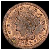 1853 Braided Hair Large Cent HIGH GRADE