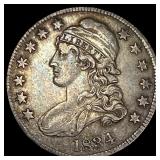 1834 Capped Bust Half Dollar NEARLY  UNCIRCULATED