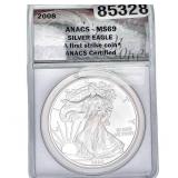 2008 Silver Eagle ANACS MS69