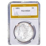 1891 Morgan Silver Dollar PGA MS64
