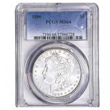 1886 Morgan Silver Dollar PCGS MS64