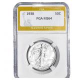 1938 Walking Liberty Half Dollar PGA MS64