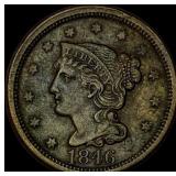 1846 Braided Hair Large Cent NEARLY  UNCIRCULATED