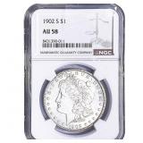 1902-S Morgan Silver Dollar NGC AU58