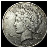 1935-S Silver Peace Dollar NEARLY UNCIRCULATED