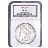 1884-S Morgan Silver Dollar NGC AU58