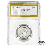 1941 Washington Silver Quarter PGA PR66
