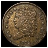 1835 Classic Head Half Cent NEARLY UNCIRCULATED