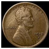 1912-D Bronze Lincoln Wheat Cent NEARLY UNCIRCULAT