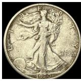 1920-S Silver Walking Liberty Half Dollar  NEARLY